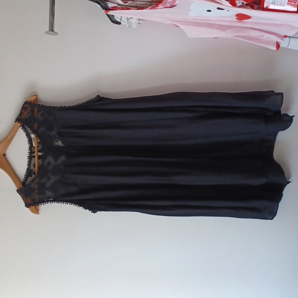 Fresh Destination Summer Black Lace Crochet Trim Dress 1XL Style&Com Plus